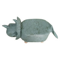 アビテ アニマルスツール 恐竜 座面高26.5cm ティーア・スツール・トリケラトプス グリーン 477398 1個（直送品）