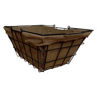 アビテ ワイヤーバスケット M 幅39×奥行27×高さ18cm ファブリック ブラウン 477930 1個（直送品）