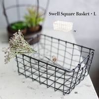 アビテ かご スウェル スクエアバスケット L 幅20×奥行15×高さ9cm ブラウン 477947 1個（直送品）