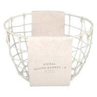 アビテ かご スウェル ラウンドバスケット S 幅15×奥行15×高さ9cm アイボリー 477948 1個（直送品）
