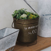 アビテ バケツ オーナメント グランディール ホイールバケツ アイアン 477970 1個（直送品）