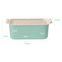 ユニカ 天ぷら鍋 角型 IH対応 鉄製 20x13cm グリーン 486078 1個（直送品）