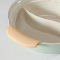 ユニカ 仕切り鍋 20cm IH対応 セラミック加工 二食鍋 グリーン 486082 1個（直送品）