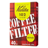 カリタ Kalita コーヒーフィルター 102ロシ 40枚入 ホワイト 487607 1個（直送品）