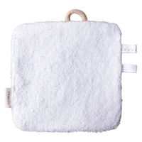 ベビー ニギニギハンカチ シリコンストラップ付き おもちゃ 落下防止 日本製 ベビーカー やさしいガーゼ サックス 489669 1個（直送品）