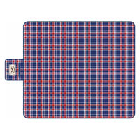 丸和貿易 レジャーシート オーセンティック チェック S 130×150cm コンパクト ブルー 489870 1個（直送品）