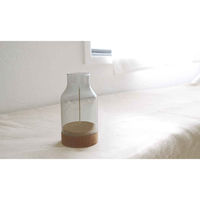 キシマ お香立て マトカ ガラス 天然木 ブルーグレー 479886 1個（直送品）