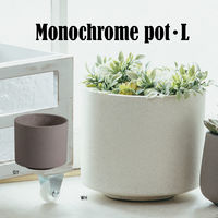 アビテ 植木鉢 モノクローム ポット L グレー 474921 1個（直送品）