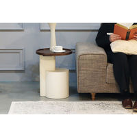 【軒先渡し】東馬 UPビオランテ サイドテーブル 幅400×奥行400×高さ506mm 1台（直送品）