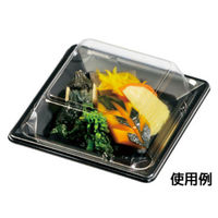 福助工業 軽食容器 福皿 12H黒 新 00383425 1ケース(1200個(50個×24))（直送品）