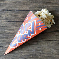 三和紙工 軽食容器 三角袋 ポップコーン 00804110 1ケース(2500個(100個×25))（直送品）