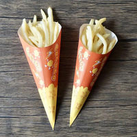 三和紙工 軽食容器 三角袋 ポテトL 00804112 1ケース(3000個(100個×30))（直送品）