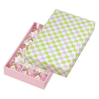 ヤマニパッケージ 和菓子容器 格子 わかくさ色15ヶ入 トレー付 19-106WB 1ケース(200個)（直送品）