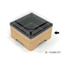 アクタ ワン折小隅40(65) 黒焼杉足付 縁 2000019088 1ケース(400個(50個×8))（直送品）