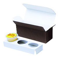 ヤマニパッケージ ギフト箱 片段デザートケース3ヶ 20-313 1ケース(100個)（直送品）