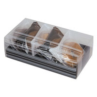 ヤマニパッケージ 菓子容器 クレールBOX ワイド ブラウン 20-762B 1ケース(100個(50個×2))（直送品）