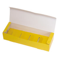 ヤマニパッケージ 菓子容器 スフレBOX イエロー5 20-765 1ケース(400個(50個×8))（直送品）