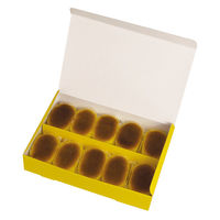 ヤマニパッケージ 菓子容器 スフレBOX イエロー10 20-766 1ケース(200個(50個×4))（直送品）