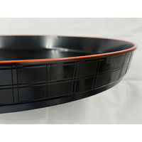 ニシキ 寿司桶 市松(50)黒・赤フチ 2305502300 1ケース(20個(5個×4))（直送品）