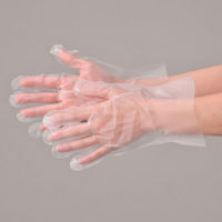 エブノ ポリ手袋 エブケアエンボス絞り袋入半透明 M 3051 1ケース(6000個(100個×60))（直送品）