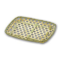 アサヒグリーン 竹かご 竹トレー W(S) 3705 1ケース(400個)（直送品）