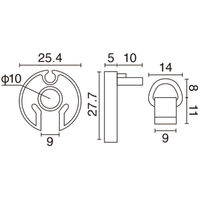 友屋 売場備品 メディアホルダーアルミ 25AL-1200 シルバー 40888SLV 1ケース(1個)（直送品）