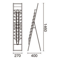 友屋 売場備品 カタログスタンド A4 1列10段 42001-1* 1ケース(1個)（直送品）