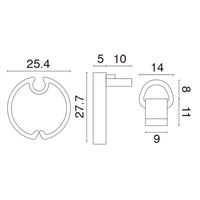 友屋 売場備品 メディアホルダー樹脂 25ABS-600 黒 43581BLK 1ケース(1個)（直送品）