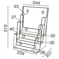 友屋 売場備品 カタログケース A4 3段 T773 59167*** 1ケース(1個)（直送品）
