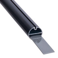 友屋 売場備品 アルミH型パイプ 25-620 ブラック 60178BLK 1ケース(1個)（直送品）