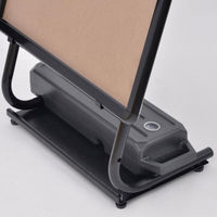 友屋 フロアースタンド 省スペースパネルスタンドTPS-SLBスリム黒 60580-02 1ケース(1個)（直送品）