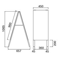 友屋 A型ボード 多目的A型案内板 レッド 両面 チョーク用 61472RED 1袋(1個)（直送品）
