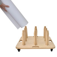 友屋 イベント用品 メディアストックスタンド(2インチ)9本キャスター 63004-01 1ケース(1個)（直送品）