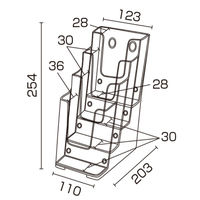 友屋 売場備品 カタログケース A4三ツ折 4段 T777 59165*** 1ケース(8個)（直送品）