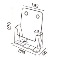 友屋 売場備品 カタログケース A4 1段 T770 59164*** 1ケース(16個)（直送品）