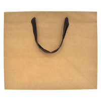 ヤマニパッケージ 紙手提袋 クラフト平ひもバッグ マチ広L 未晒 YOH-204 1ケース(100個)（直送品）