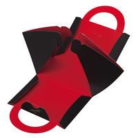 ヤマニパッケージ ギフト箱 ハンディプラティークM ブラック/レッド 20-799BR 1ケース(200個(100個×2))（直送品）