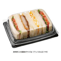 リスパック サンドイッチ容器 バイオ リバサンド 2BR 白 PRVB103 1ケース(1200個(50個×24))（直送品）