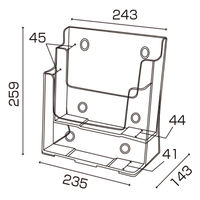 友屋 売場備品 カタログケース A4 2段 T776 59169*** 1ケース(4個)（直送品）