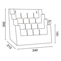 友屋 売場備品 カタログホルダー 4C330 A4ヨコ 4段 60098*** 1ケース(4個)（直送品）