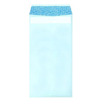 今村紙工 透けない窓付き封筒 長3 ブルー テープ付 06990 1ケース(1000個)（直送品）