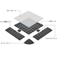 友屋 売場備品 アドフロアシステム カバープレート500クリア4枚入 62390-02 1ケース(2個)（直送品）