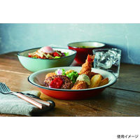 台和 食器 Torico 23cm 深皿 クリムゾンレッド HR-23-R 1ケース(10個)（直送品）