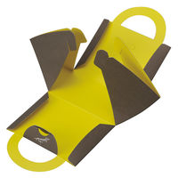 ヤマニパッケージ ギフト箱 ハンディプラティークM グレー/イエロー 20-799GY 1ケース(200個(100個×2))（直送品）