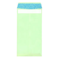 今村紙工 透けない窓付き封筒 長3 グリーン テープ付 04710 1ケース(1000個)（直送品）