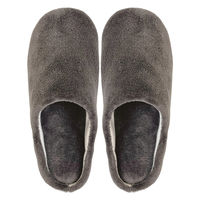 【スリッパ】オクムラ 洗えるマイクロチャールススリッパ L チャコール 1足（直送品）