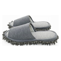 【スリッパ】オクムラ お掃除モップスリッパ外縫い L グレー 1足（直送品）