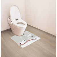 ニーズ かわいいシマエナガの洗えるトイレマット 1-00383-002 1枚（直送品）