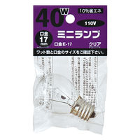 東京メタル 40W型ミニランプ クリア S35110V36WE17C-TM 1個（直送品）