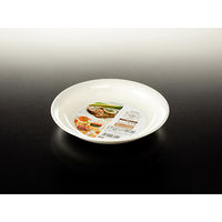 ナカヤ化学産業 レンジ五寸皿 白 K382-1 1セット(1個×10)（直送品）